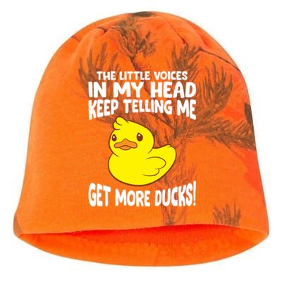 The Little Voices In My Head Keep Telling Me Get More Ducks Gift Kati - Camo Knit Beanie