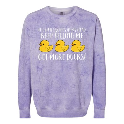 The Little Voices In My Head Keep Colorblast Crewneck Sweatshirt