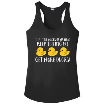 The Little Voices In My Head Keep Ladies PosiCharge Competitor Racerback Tank