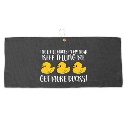 The Little Voices In My Head Keep Large Microfiber Waffle Golf Towel