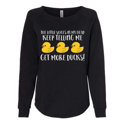 The Little Voices In My Head Keep Womens California Wash Sweatshirt