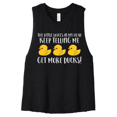 The Little Voices In My Head Keep Women's Racerback Cropped Tank