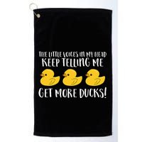 The Little Voices In My Head Keep Golf Towel