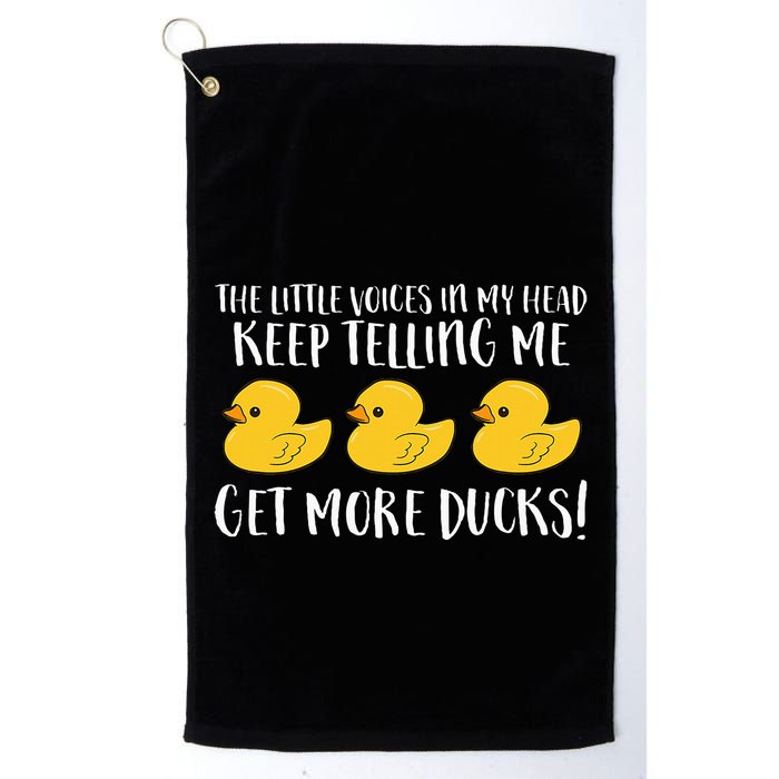 The Little Voices In My Head Keep Golf Towel