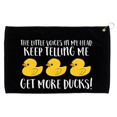 The Little Voices In My Head Keep Grommeted Golf Towel