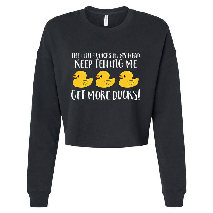 The Little Voices In My Head Keep Cropped Pullover Crew