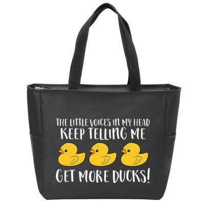 The Little Voices In My Head Keep Zip Tote Bag