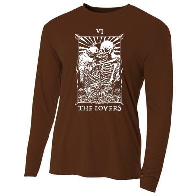 The Lovers Vintage Tarot Card Occult Skeletons Supernaturals Cooling Performance Long Sleeve Crew