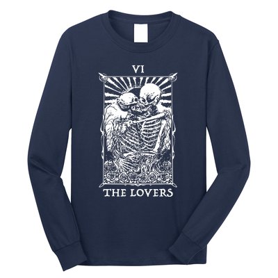 The Lovers Vintage Tarot Card Occult Skeletons Supernaturals Long Sleeve Shirt