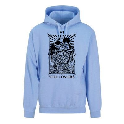 The Lovers Vintage Tarot Card Occult Skeletons Supernaturals Unisex Surf Hoodie