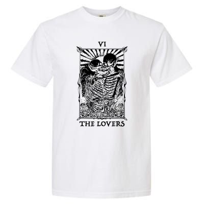 The Lovers Vintage Tarot Card Occult Skeletons Supernaturals Garment-Dyed Heavyweight T-Shirt