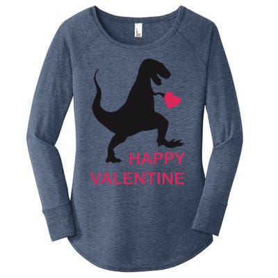 TRex Love Valentine's Day Gift Dino Women's Perfect Tri Tunic Long Sleeve Shirt