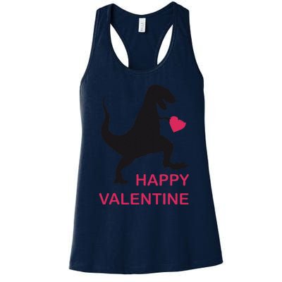 TRex Love Valentine's Day Gift Dino Women's Racerback Tank