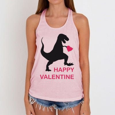 TRex Love Valentine's Day Gift Dino Women's Knotted Racerback Tank