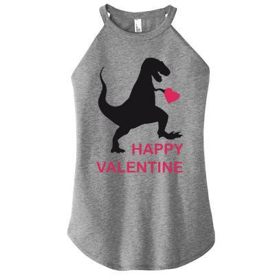 TRex Love Valentine's Day Gift Dino Women’s Perfect Tri Rocker Tank