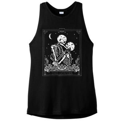 The Lovers Vintage Tarot Card Astrology Goth Halloween Women Ladies PosiCharge Tri-Blend Wicking Tank