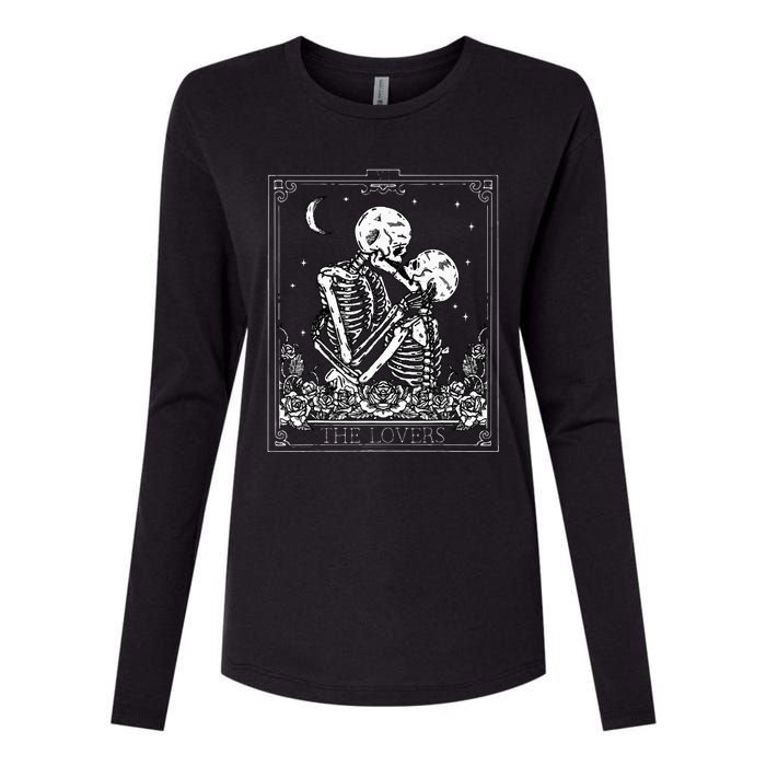 The Lovers Vintage Tarot Card Astrology Goth Halloween Women Womens Cotton Relaxed Long Sleeve T-Shirt