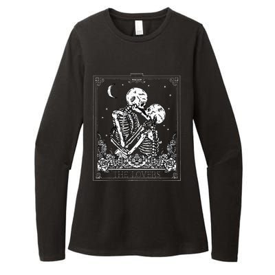 The Lovers Vintage Tarot Card Astrology Goth Halloween Women Womens CVC Long Sleeve Shirt