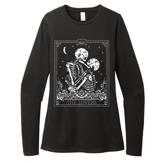 The Lovers Vintage Tarot Card Astrology Goth Halloween Women Womens CVC Long Sleeve Shirt