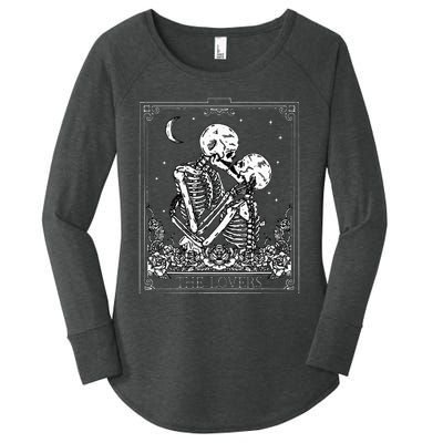 The Lovers Vintage Tarot Card Astrology Goth Halloween Women Women's Perfect Tri Tunic Long Sleeve Shirt