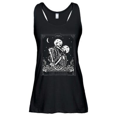 The Lovers Vintage Tarot Card Astrology Goth Halloween Women Ladies Essential Flowy Tank