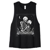 The Lovers Vintage Tarot Card Astrology Goth Halloween Women Women's Racerback Cropped Tank