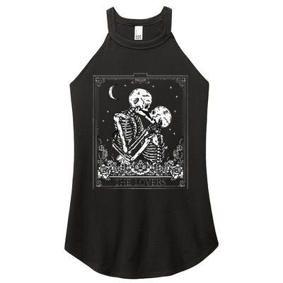 The Lovers Vintage Tarot Card Astrology Goth Halloween Women Women's Perfect Tri Rocker Tank