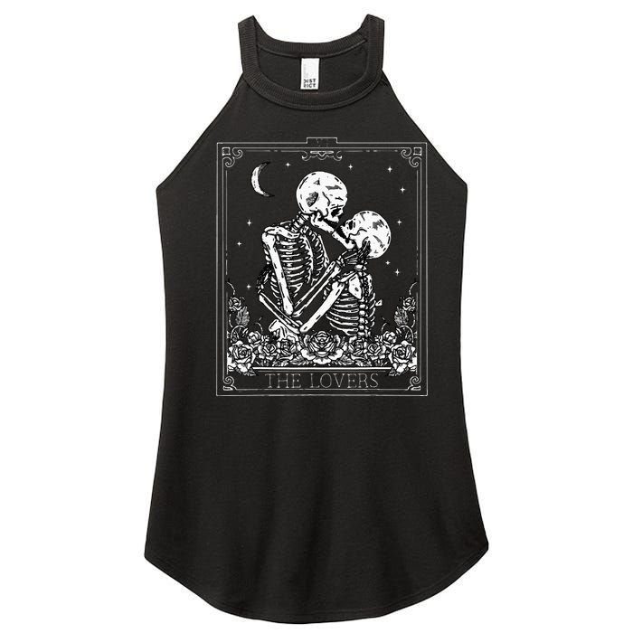 The Lovers Vintage Tarot Card Astrology Goth Halloween Women Women's Perfect Tri Rocker Tank