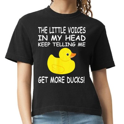 The Little Voices In My Head Keep Telling Me Get More Ducks Comfort Colors Boxy T-Shirt
