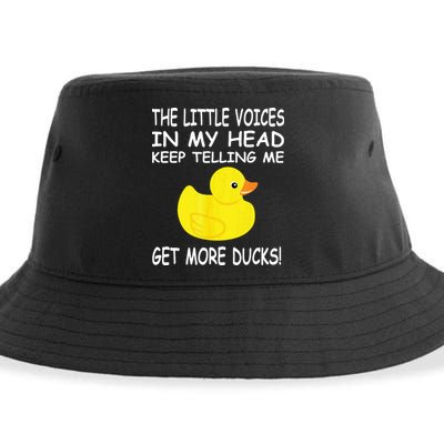 The Little Voices In My Head Keep Telling Me Get More Ducks Sustainable Bucket Hat
