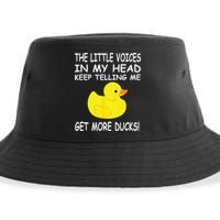 The Little Voices In My Head Keep Telling Me Get More Ducks Sustainable Bucket Hat