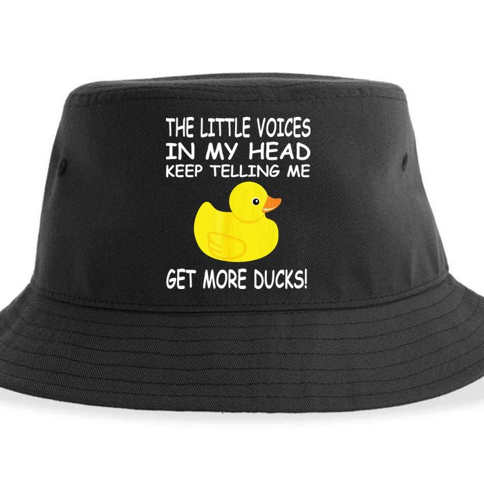 The Little Voices In My Head Keep Telling Me Get More Ducks Sustainable Bucket Hat