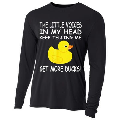 The Little Voices In My Head Keep Telling Me Get More Ducks Cooling Performance Long Sleeve Crew