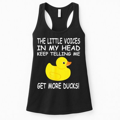 The Little Voices In My Head Keep Telling Me Get More Ducks Womens Tank Top