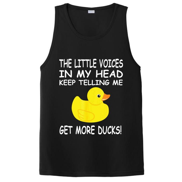 The Little Voices In My Head Keep Telling Me Get More Ducks PosiCharge Competitor Tank