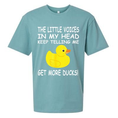 The Little Voices In My Head Keep Telling Me Get More Ducks Sueded Cloud Jersey T-Shirt