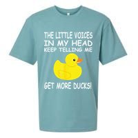 The Little Voices In My Head Keep Telling Me Get More Ducks Sueded Cloud Jersey T-Shirt