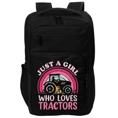 Tractor Lover Vintage Just A Girl Who Loves Tractors Impact Tech Backpack