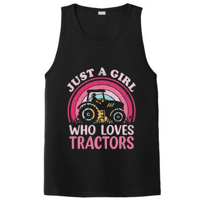 Tractor Lover Vintage Just A Girl Who Loves Tractors PosiCharge Competitor Tank