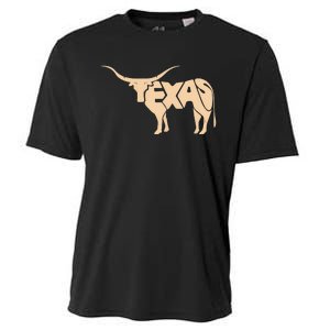 Texas Longhorn Word Art - Cool Animal Cooling Performance Crew T-Shirt