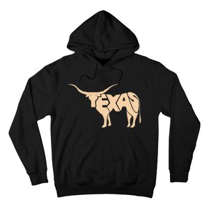 Texas Longhorn Word Art - Cool Animal Hoodie