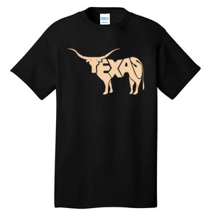 Texas Longhorn Word Art - Cool Animal Tall T-Shirt