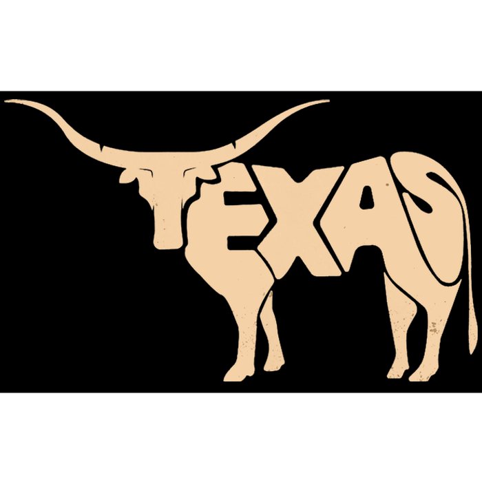 Texas Longhorn Word Art - Cool Animal Bumper Sticker