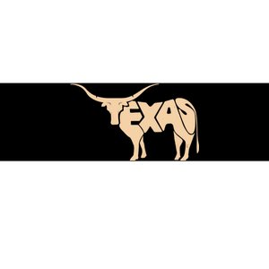 Texas Longhorn Word Art - Cool Animal Bumper Sticker