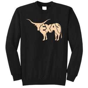 Texas Longhorn Word Art - Cool Animal Tall Sweatshirt