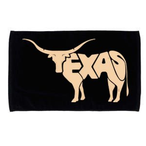 Texas Longhorn Word Art - Cool Animal Microfiber Hand Towel