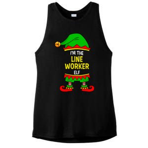 The Line Worker Elf Matching Family Christmas Gift Ladies PosiCharge Tri-Blend Wicking Tank