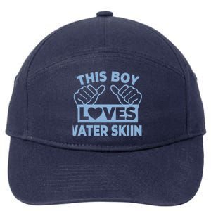 This Loves Water Skiing Water Skiing Water Skier Gift 7-Panel Snapback Hat