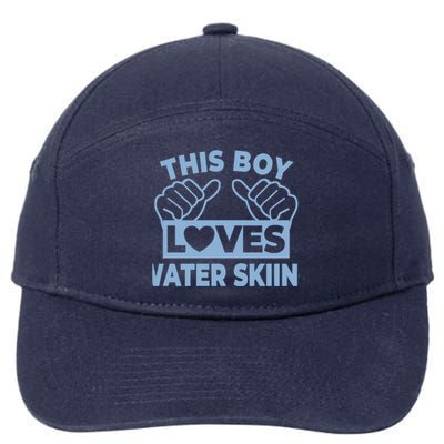 This Loves Water Skiing Water Skiing Water Skier Gift 7-Panel Snapback Hat