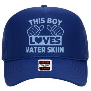 This Loves Water Skiing Water Skiing Water Skier Gift High Crown Mesh Back Trucker Hat